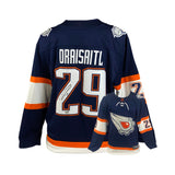 Leon Draisaitl signed 2022-23 Edmonton Oilers Reverse Retro Fanatics Jersey