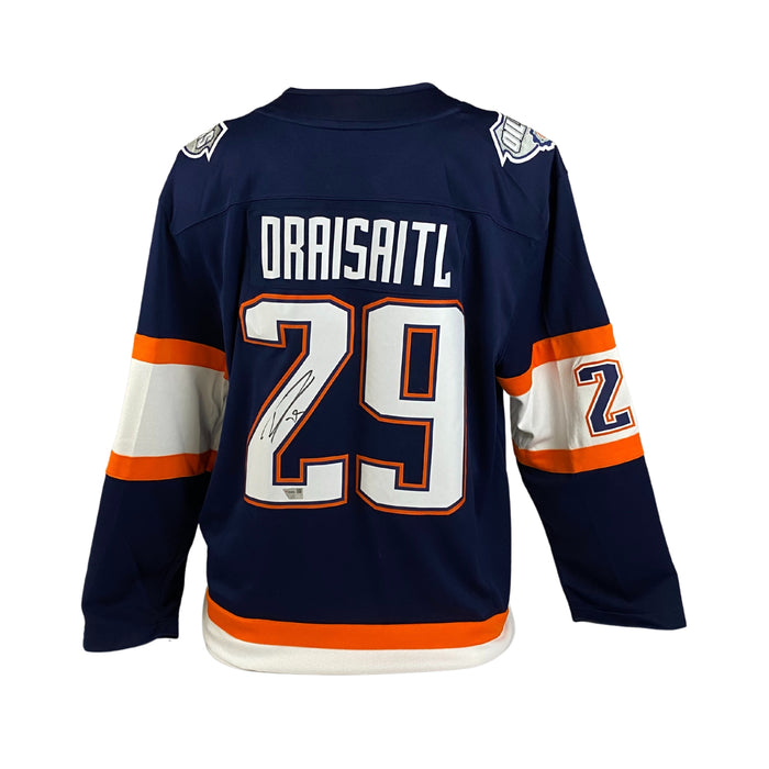 Leon Draisaitl signed 2022-23 Edmonton Oilers Reverse Retro Fanatics Jersey