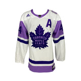 Morgan Rielly Signed 2022 Toronto Maple Leafs Hockey Fights Cancer Adidas Auth. Jersey (white)