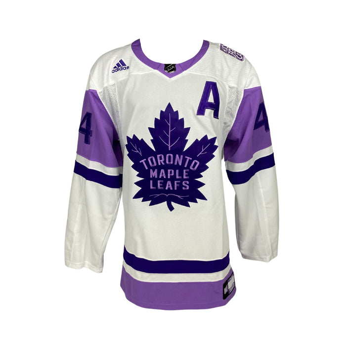 adidas Toronto Maple Leafs White/Purple Hockey Fights Cancer