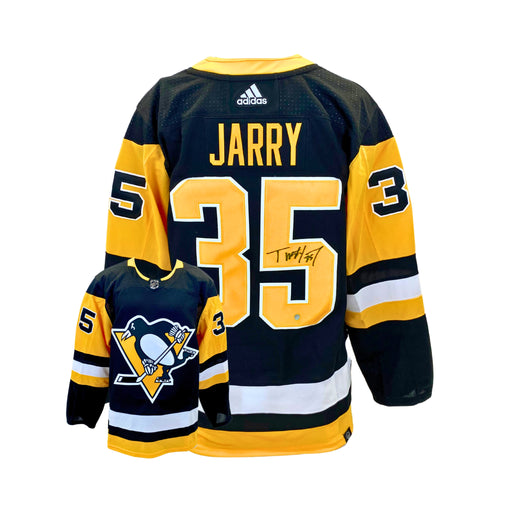 Tristan Jarry Signed Pittsburgh Penguins Black Adidas Auth. Jersey - Frameworth Sports Canada 