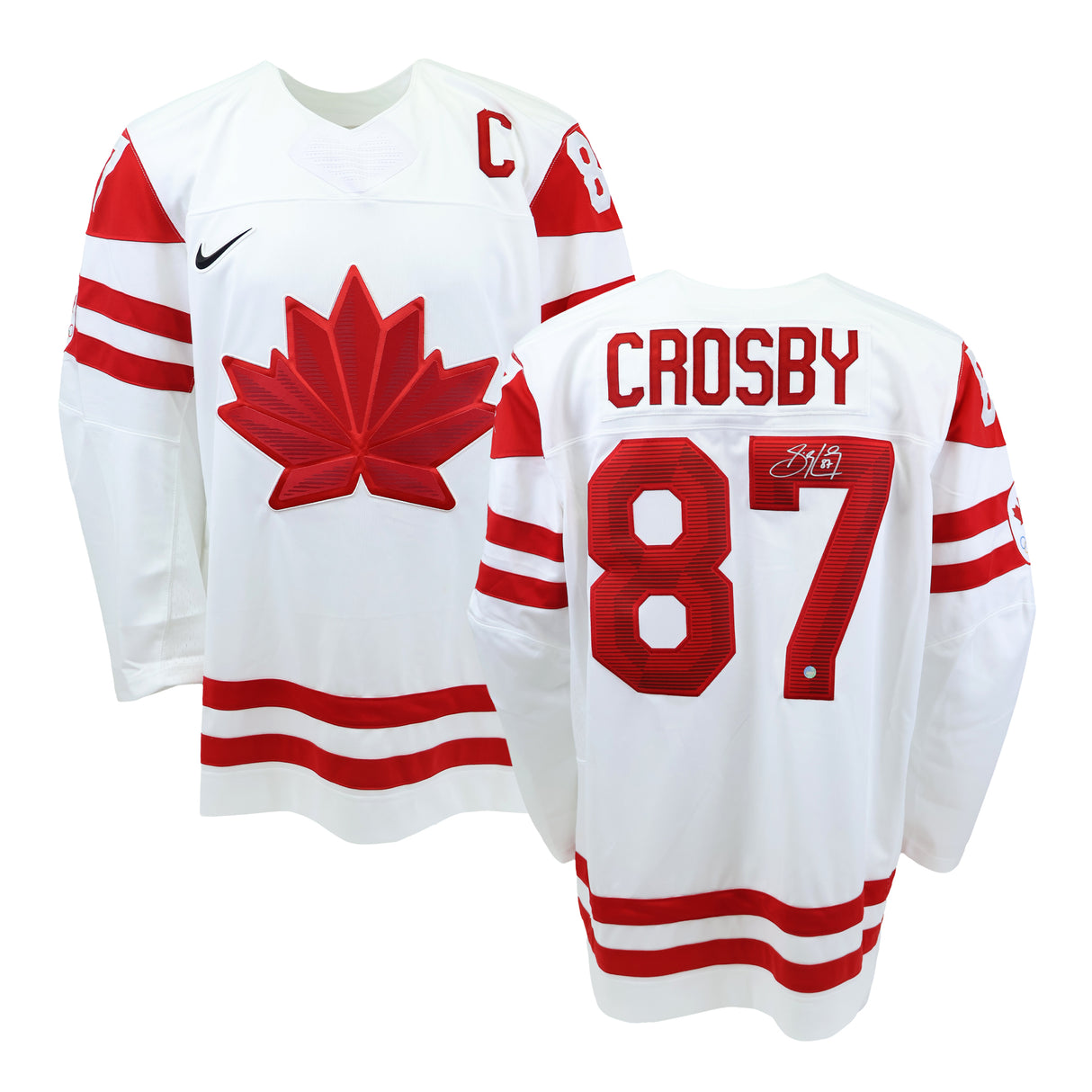Sidney Crosby Signed Team Canada Replica 2022 Olympics White