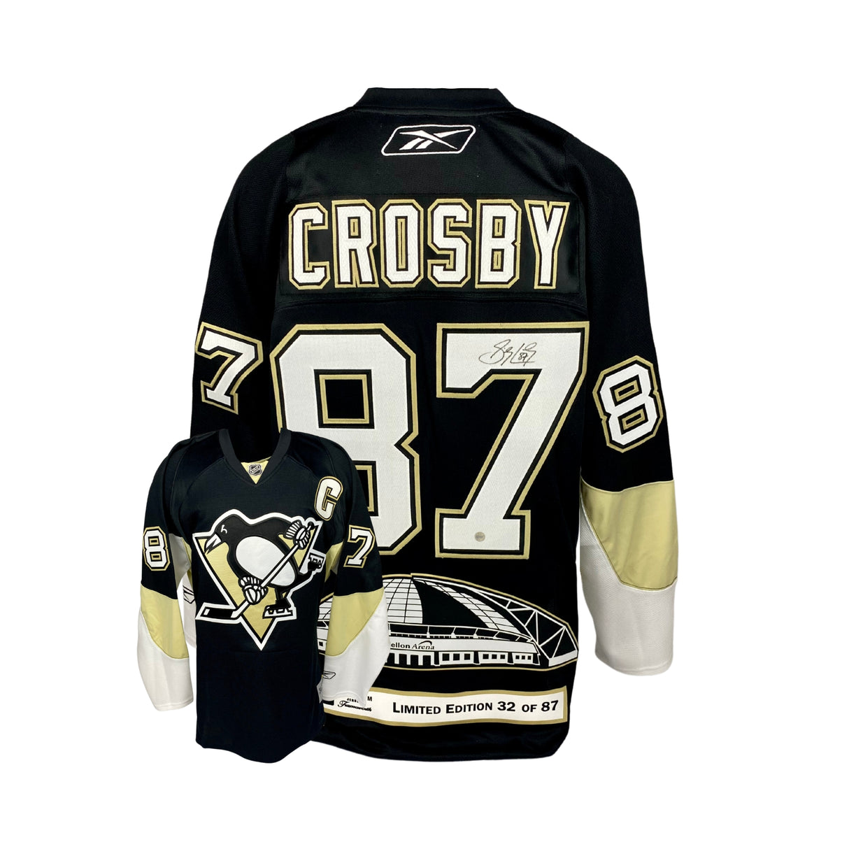 Sidney Crosby Signed Pittsburgh Penguins Mellon Arena Replica Replica Reebok Jersey (Limited Edition of 87)