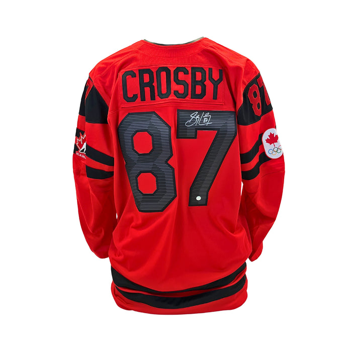 Sidney Crosby Signed Team Canada Replica 2022 Olympics Red Jersey