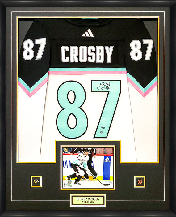 Sidney Crosby Signed Jersey Framed 2023 Eastern Conference All-Star Adidas White (Limited Edition of 87)
