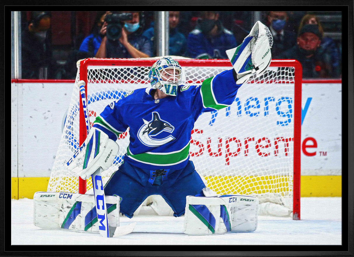 Thatcher Demko 20x29 Framed Canvas Canucks Glove Save-H