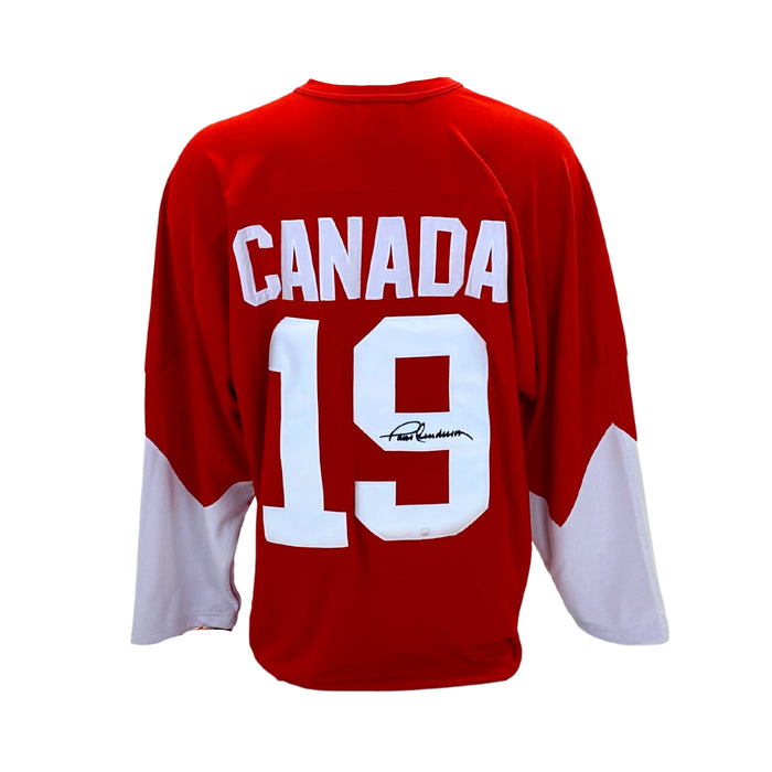 Paul Henderson Signed Team Canada 1972 Summit Series Red Replica Jersey - Frameworth Sports Canada 