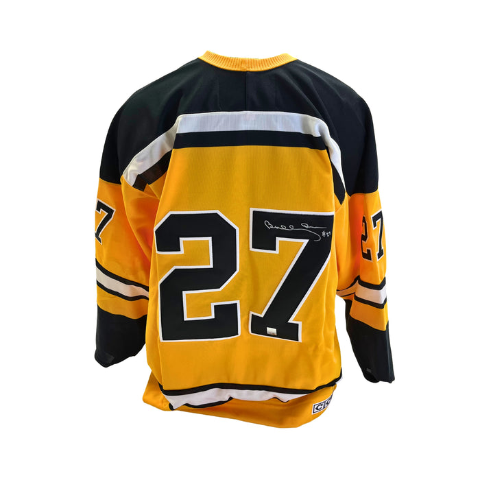 Custom Boston Bruins Vintage CCM Cheap Hockey Third Jersey Yellow