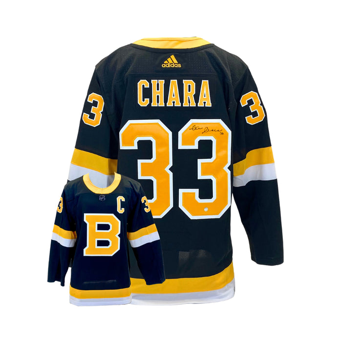 Zdeno Chara signed Boston Bruins Adidas Auth. Third Jersey