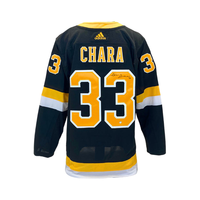 Zdeno Chara signed Boston Bruins Adidas Auth. Third Jersey