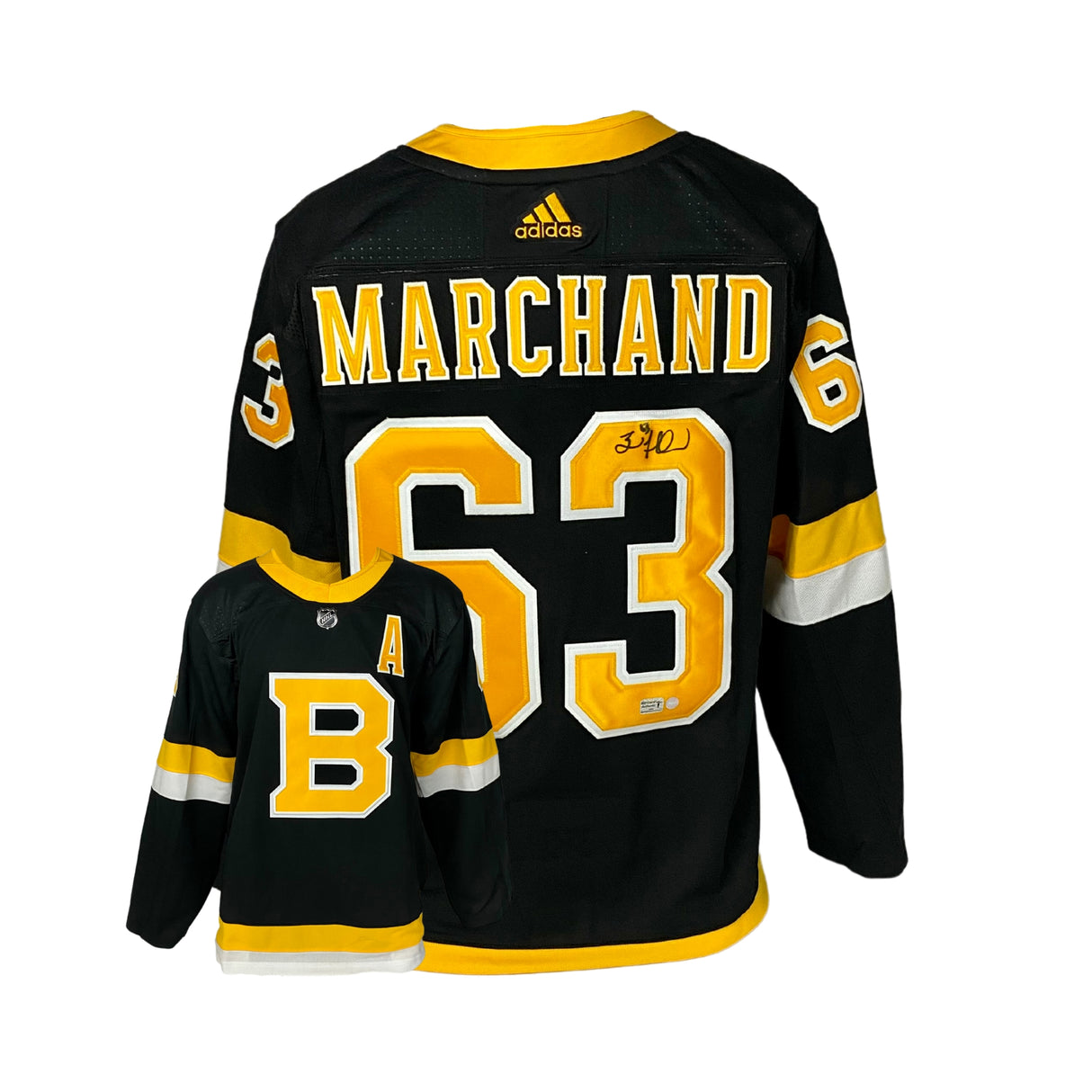 Brad Marchand Signed Boston Bruins Black Alternate Adidas Auth. Jersey - Frameworth Sports Canada 