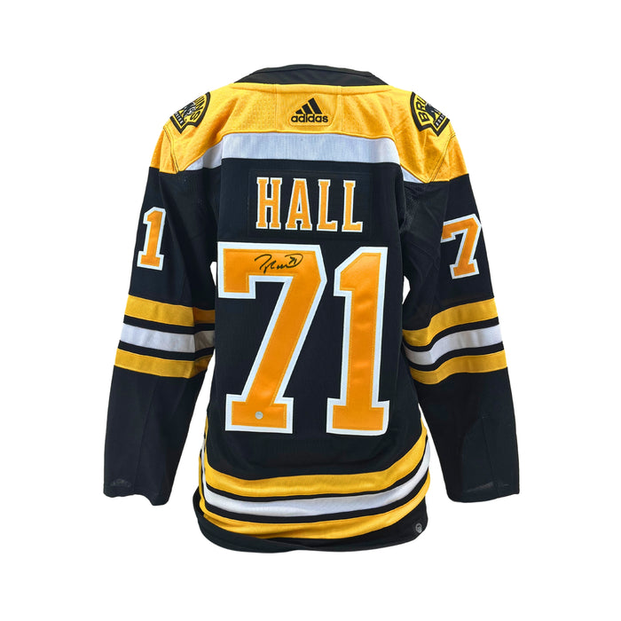 Taylor Hall Signed Boston Bruins Black Adidas Authentic Jersey
