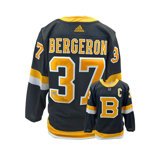Patrice Bergeron Signed Boston Bruins Black Adidas Authentic Third Jersey - Frameworth Sports Canada 