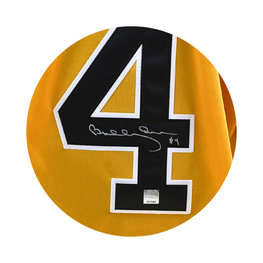 Bobby Orr Signed Boston Bruins 1966 Yellow CCM Vintage Rookie #4 Jersey - Frameworth Sports Canada 