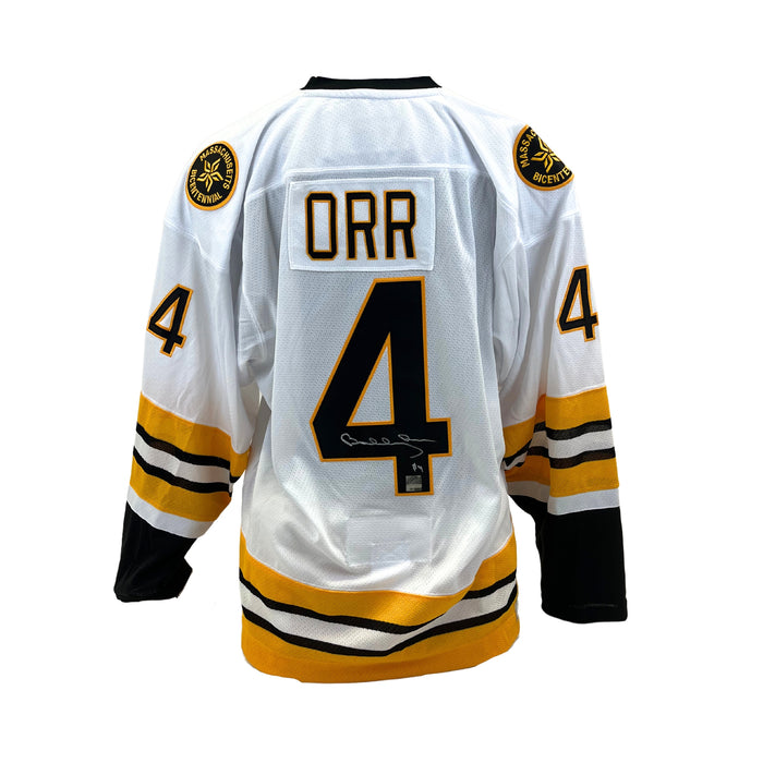 Bobby Orr Signed Jersey Bruins "Heroes of Hockey" White Adidas Classics 1975-1976