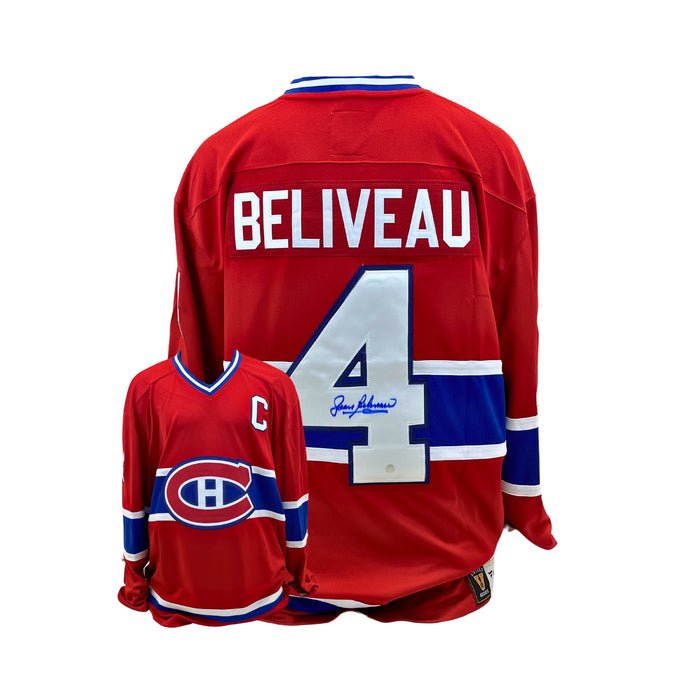 Jean Beliveau signed Montreal Canadiens Vintage Fanatics Jersey