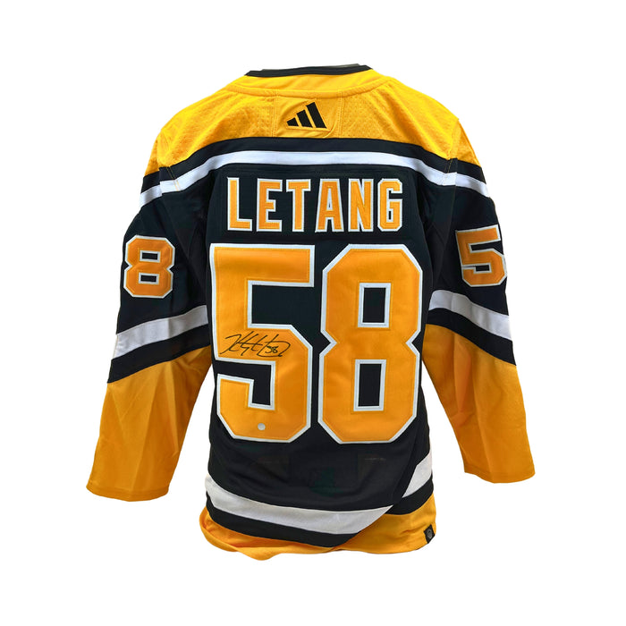 Kris Letang Signed Jersey Penguins 2022 Reverse Retro Adidas Black - Frameworth Sports Canada 