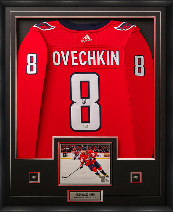 Alex Ovechkin Signed Jersey Framed Capitals Red Adidas