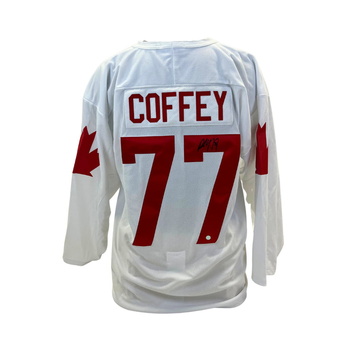 Paul Coffey Signed Team Canada 1987 Canada Cup White Replica Jersey - Frameworth Sports Canada 