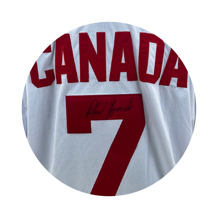 Phil Esposito Signed Jersey Canada 1972 Summit Series White - Frameworth Sports Canada 