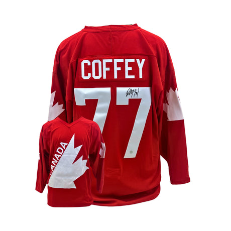 Paul Coffey Signed Team Canada 1987 Canada Cup Red Replica Jersey - Frameworth Sports Canada 