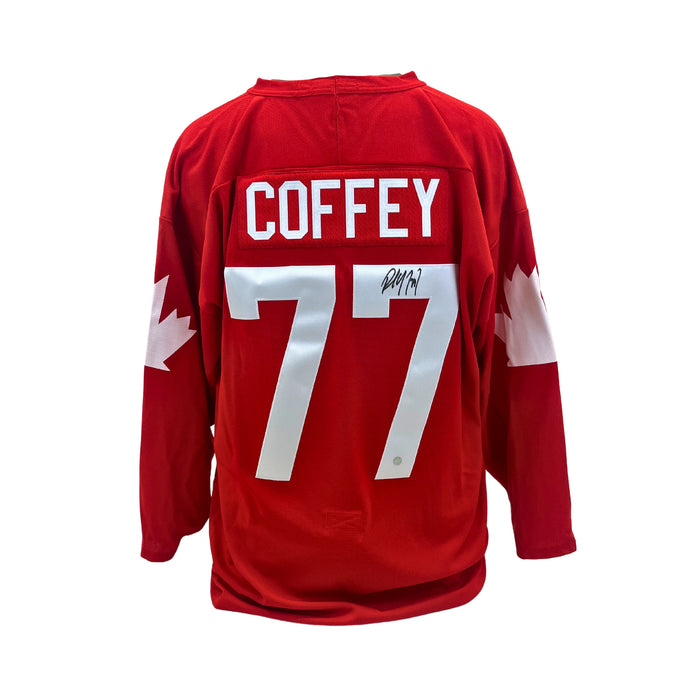 Paul Coffey Signed Team Canada 1987 Canada Cup Red Replica Jersey - Frameworth Sports Canada 