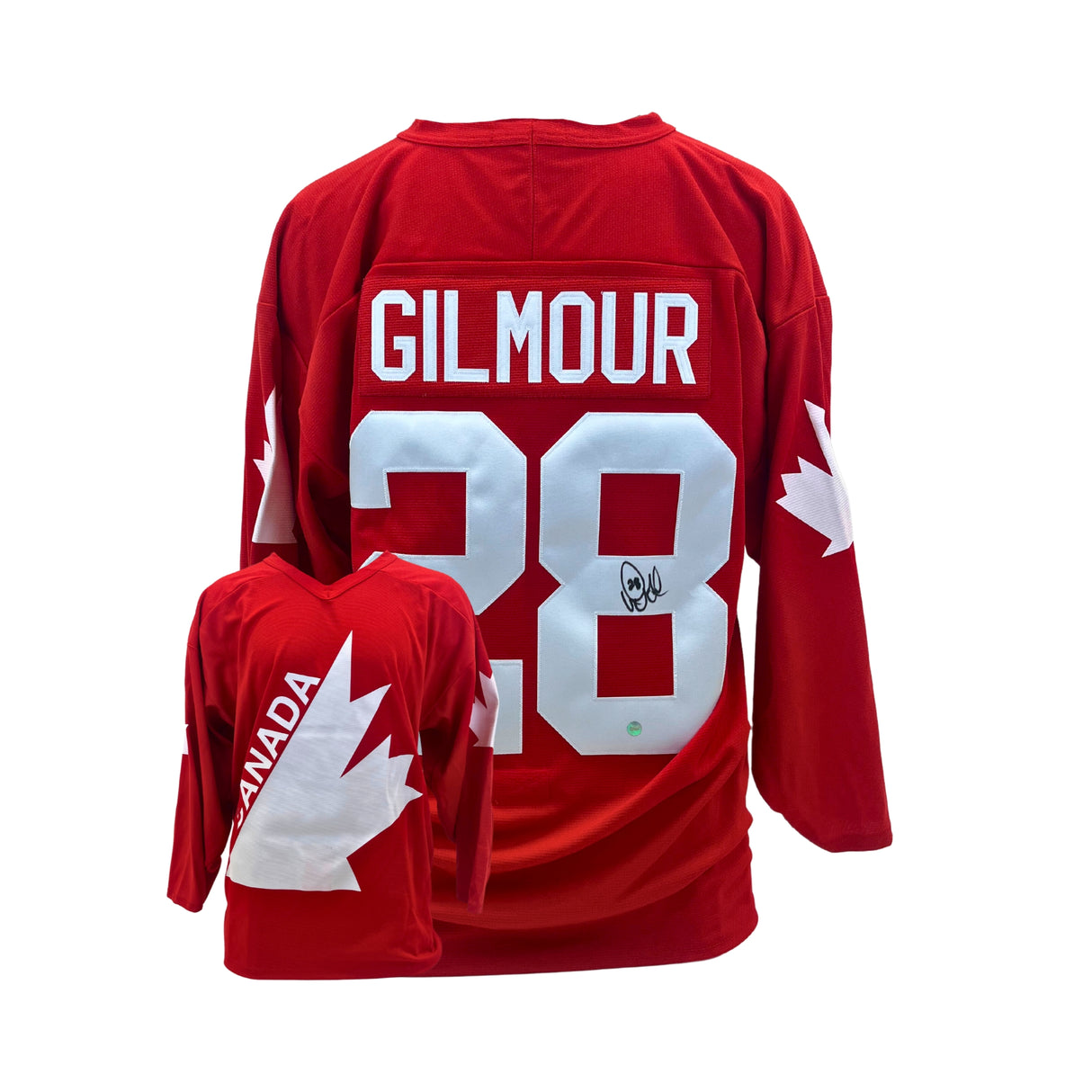 Doug Gilmour Signed Team Canada 1987 Canada Cup Replica Red Jersey