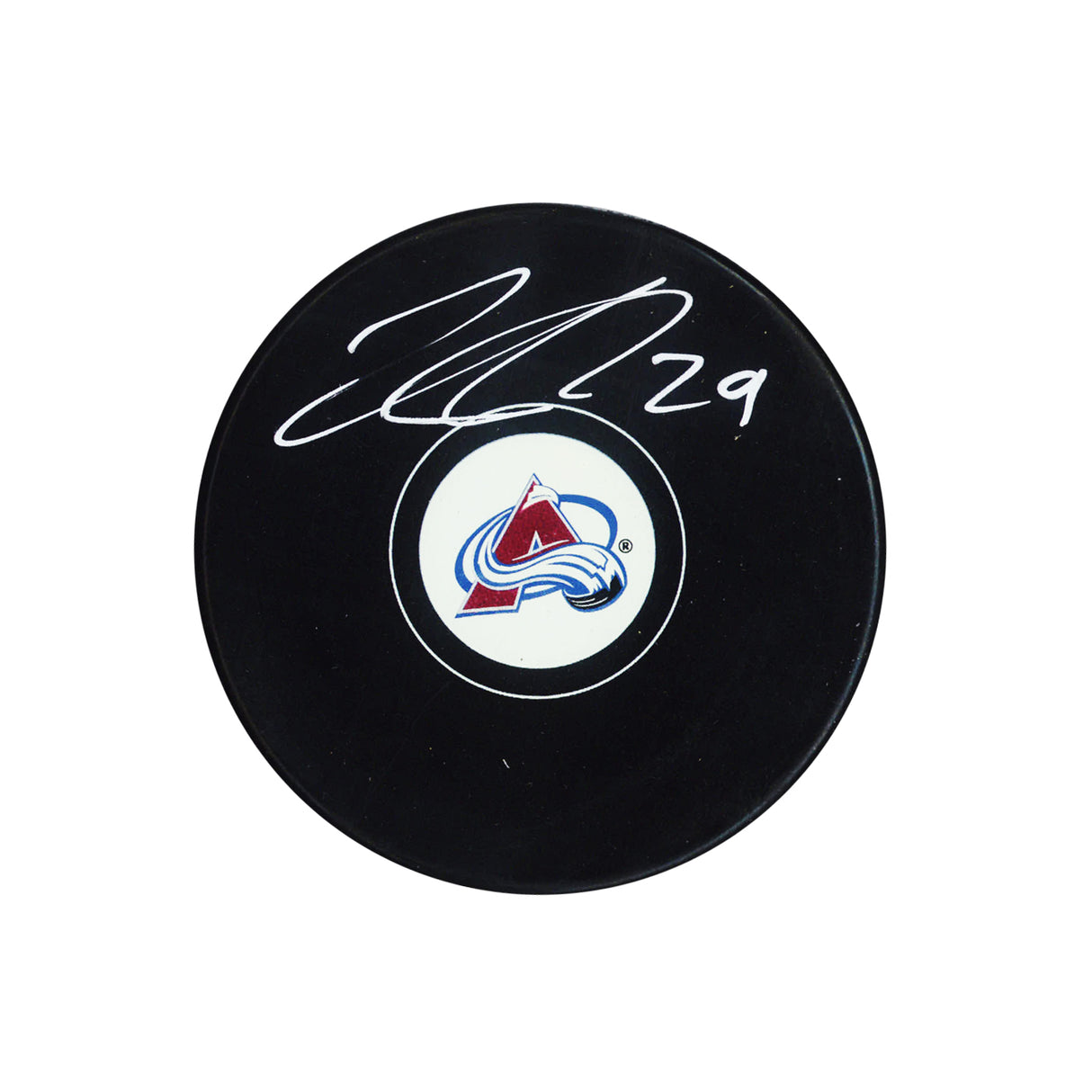 Nathan MacKinnon Signed Colorado Avalanche Puck