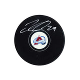 Nathan MacKinnon Signed Colorado Avalanche Puck - Frameworth Sports Canada 