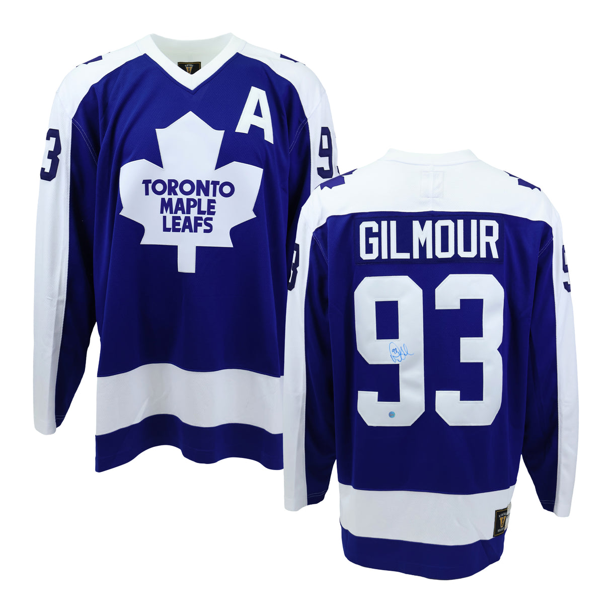 Doug Gilmour Signed Toronto Maple Leafs Fanatics Vintage Jersey (blue)