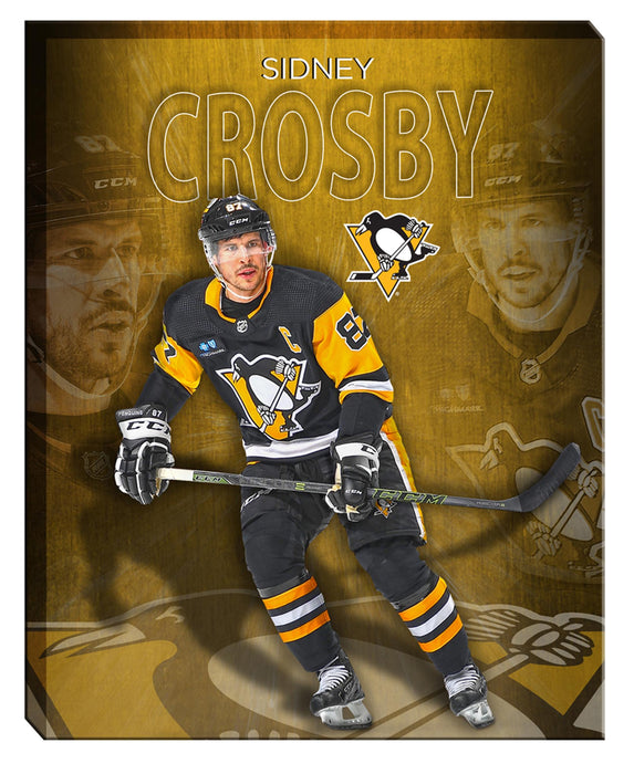 Sidney Crosby 16x20 Canvas Collage Penguins-V - Frameworth Sports Canada 