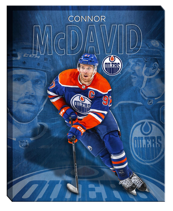 Connor McDavid 16x20 Canvas Collage Oilers-V