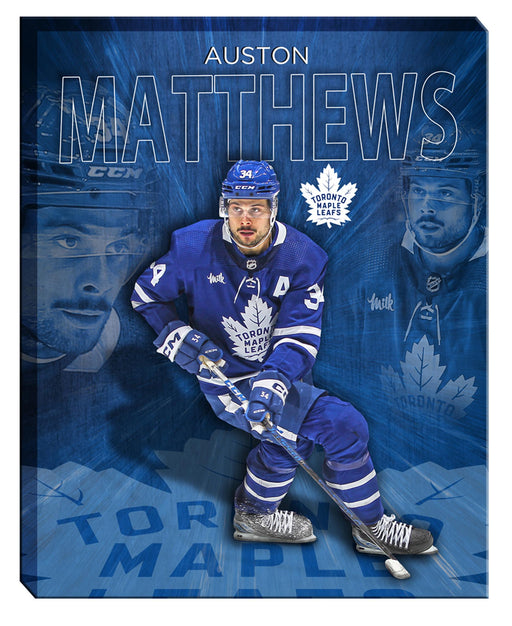Auston Matthews 16x20 Canvas Collage Maple Leafs-V - Frameworth Sports Canada 