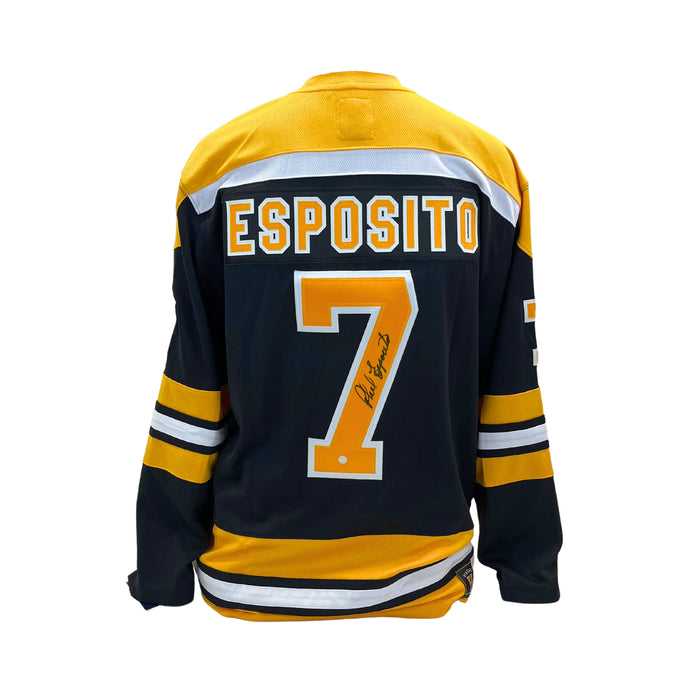 Phil Esposito Signed Boston Bruins Black Fanatics Vintage Jersey