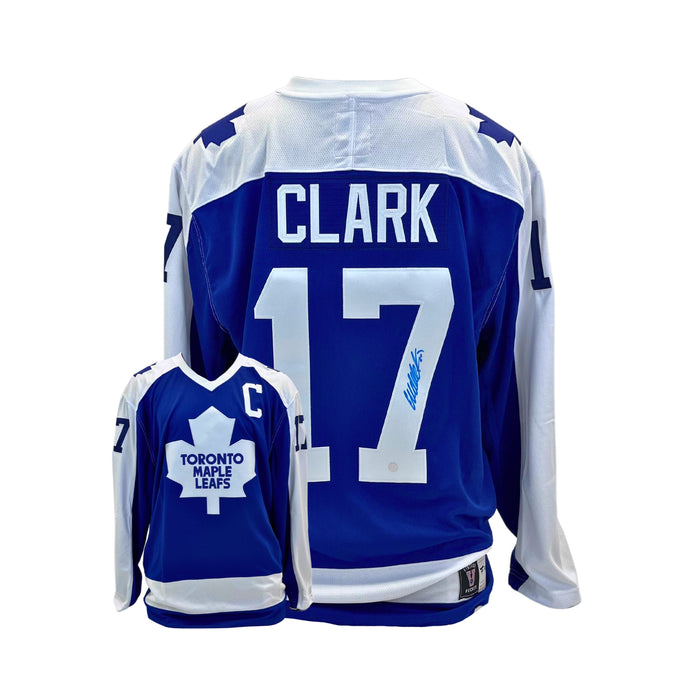 Wendel Clark Signed Toronto Maple Leafs Blue Fanatics Vintage Jersey