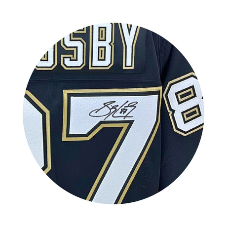 Sidney Crosby Signed Pittsburgh Penguins 2007-2011 Black and Vegas Gold Replica Reebok Jersey