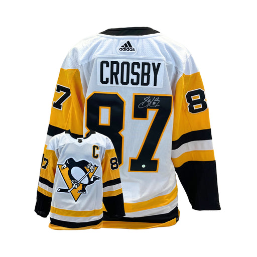 Sidney Crosby Signed Jersey Penguins White Adidas - Frameworth Sports Canada 