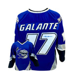 AJ Galante Signed Danbury Trashers Blue Game Model Jersey