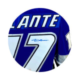 AJ Galante Signed Danbury Trashers Blue Game Model Jersey