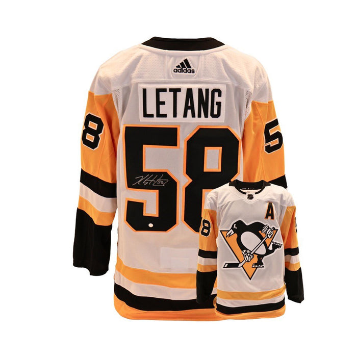 Kris Letang Signed Jersey Penguins White Adidas