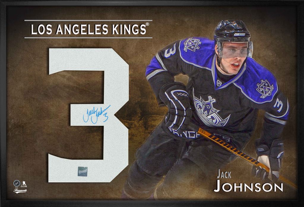 Jack Johnson Signed Framed Los Angeles Kings Jersey Number Print
