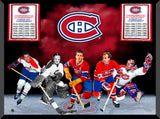 Montreal Canadiens Framed 5-Player Collage With Laser Cut-Out Alumni