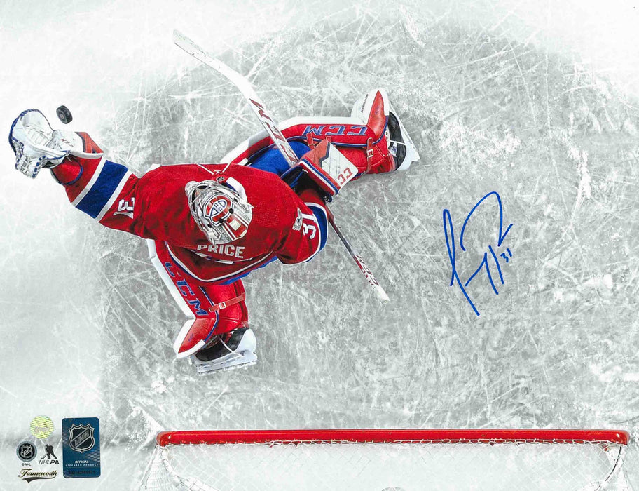 **PRE-ORDER** Carey Price Signed 11x14 Canadiens Overhead-H