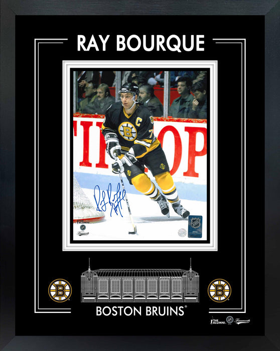 Ray Bourque Signed 8x10 PhotoGlass Frame Bruins Action-V