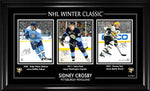 Sidney Crosby Triple Signed 8x10 Framed Winter Classic Penguins (Limited Edition of 87)