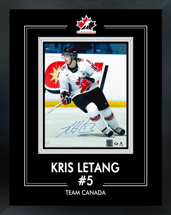 Kris Letang Signed 8x10 PhotoGlass Frame Team Canada 2007 World Juniors-V