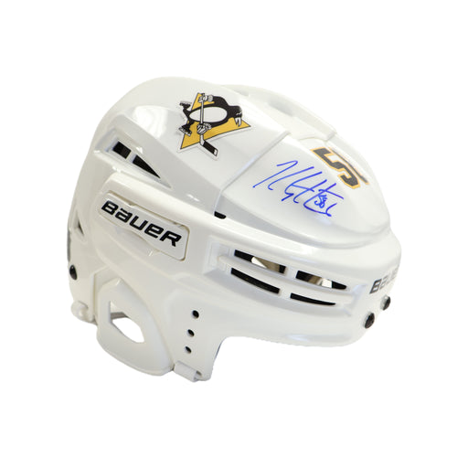 Kris Letang Signed Helmet Pittsburgh Penguins White Bauer Insc "09, 16, 17 Cup" - Frameworth Sports Canada 