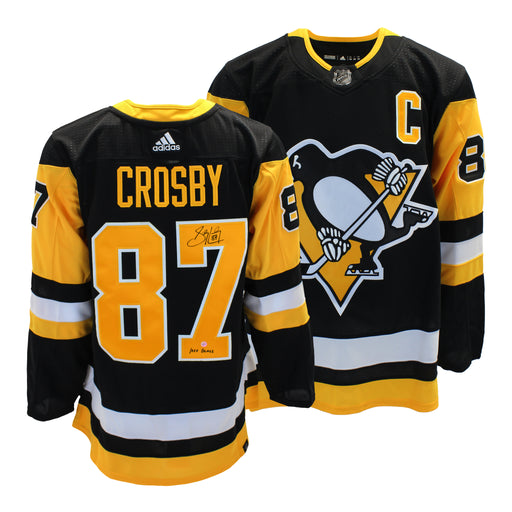 Sidney Crosby Signed Jersey Pittsburgh Penguins Black Adidas Insc "1000 games" - Frameworth Sports Canada 