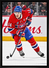 Nick Suzuki Framed 20x29 Canvas Canadiens Action-H