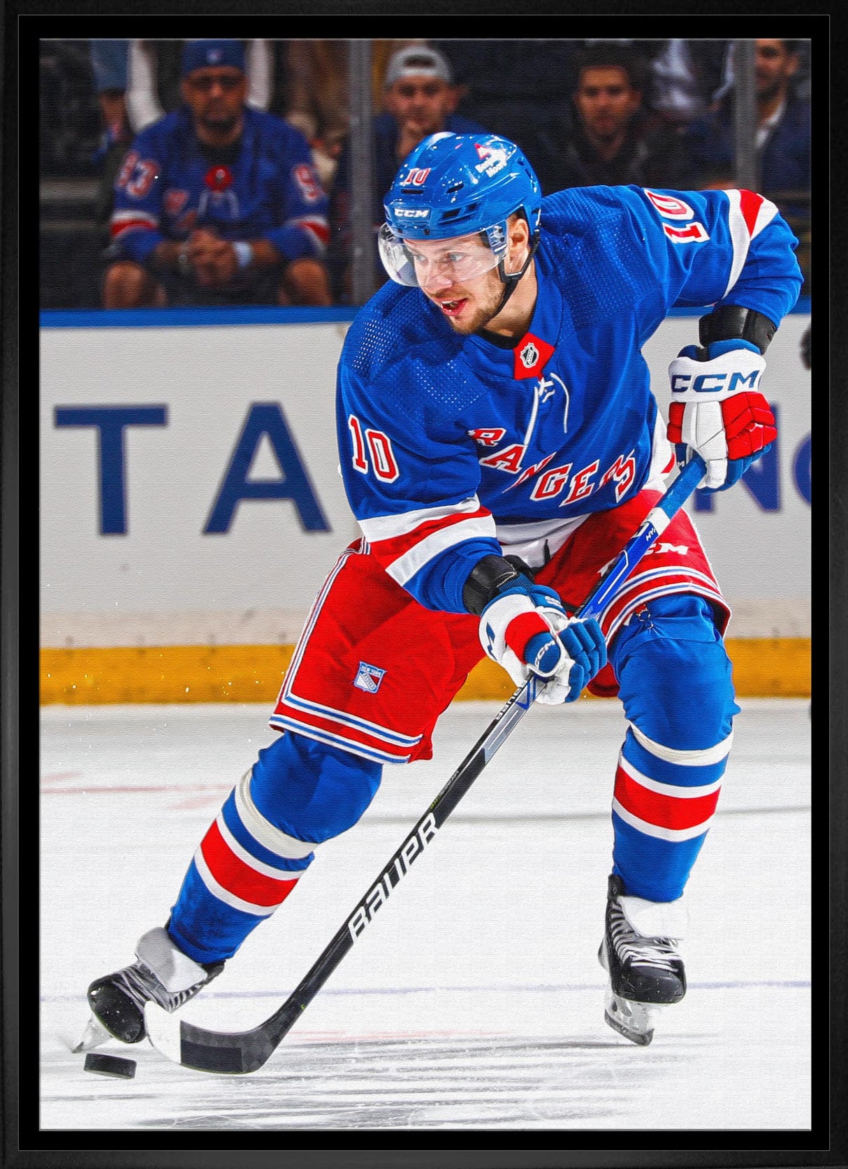 Artemi Panarin Framed 20x29 Canvas Rangers Action-V